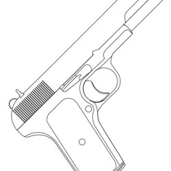 Great Download Gun Coloring For Free Handgun Drawings