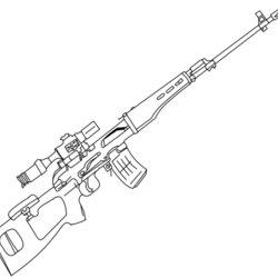 Outstanding Army Gun Coloring Pages