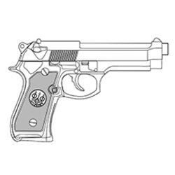 Terrific Gun Coloring Pages For The Little Adventurer In Your House Pistol Handgun Service Water Machine