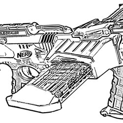 Marvelous Free Printable Gun Coloring Pages Templates Wonder Day Nerf