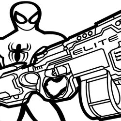 Legit Military Gun Coloring Pages At Free Printable Nerf Guns Drawing Colouring Boys Sketch Color Themed