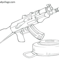 Excellent The Best Free Gun Coloring Page Images Download From Pages Machine Military Ray Drawing Unique