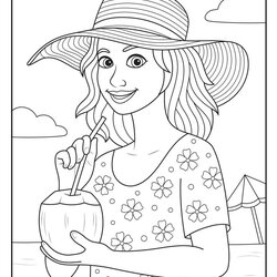 Summer Adult Coloring Pages Woo Jr Kids Activities Vacation