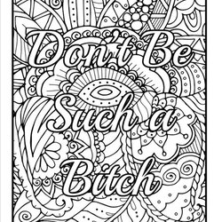 Fine Get This Summer Coloring Pages For Adults Printable Stress Words Relief Swear Adult Colouring Sheets