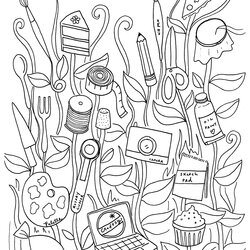 Superior Summer Adult Coloring Pages At Free Printable Book Sewing Adults Simple Books Print Color Sheets