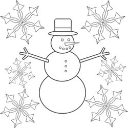 Perfect Free Printable Snowflake Coloring Pages For Kids Snowman Template Snowflakes Print Drawing Color