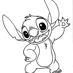 Out Of This World Stitch Coloring Pages For Kids Visual Arts Ideas Lilo Disney Drawing Colouring Cute Cool