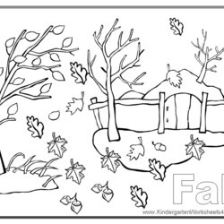 Fine Fall Coloring Pages Autumn Printable Kids Sheets Colouring Sheet Color Children Season Print