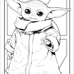 Wizard Baby Yoda Coloring Page Free Download