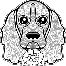 Swell Dog Coloring Pages For Adults At Free Printable Dogs Color Print