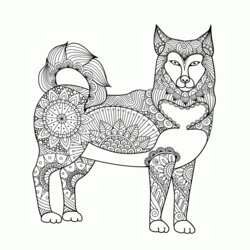 High Quality Dog Lover Adult Coloring Book Pages Printable Com Adults Animal Animals Print Look Other Sheets