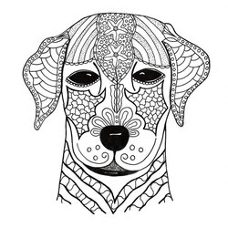 Legit Dog Coloring Pages Adults At Free Download Adult Hard Advanced Woof Cute Animal Printable Colouring