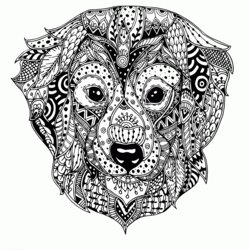 Top Image Dog Coloring Pages For Adults Animal