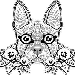 Preeminent Dog Coloring Pages For Adults Best Kids Skull Sugar Adult Puppy Mandalas Sheets Colouring
