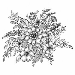 Out Of This World Floral Coloring Page Image Home
