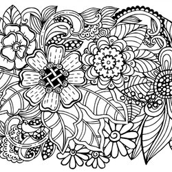 Get This Flower Coloring Pages For Adults Floral Patterns Doodle Adult Motif Mandala Fit
