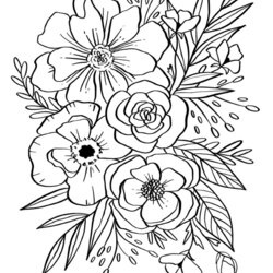 Floral Coloring Page Home