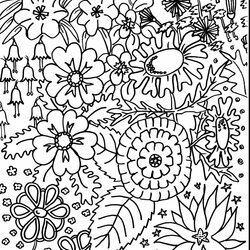 Superlative Adult Coloring Pages Patterns Flowers At Free Download Flower Abstract Intricate Printable Hard