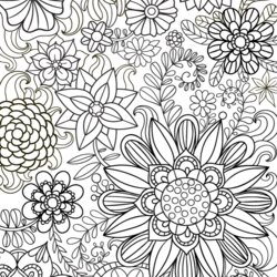 Swell Floral Adult Coloring Page Pages Flowers Flower Book Patterns Adults Colouring Printable Pattern