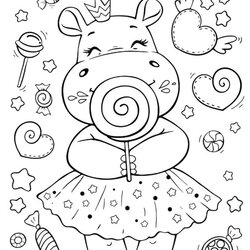 The Highest Quality Cute Easy Coloring Pages Printable Hippo