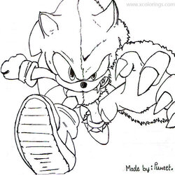 Superb Super Sonic Coloring Pages Unleashed Print Dark Printable Generations Sheets Cartoon Hedgehog Search