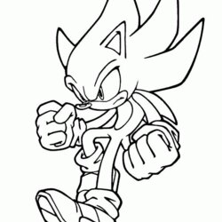 Hyper Sonic The Hedgehog Coloring Pages Bros Supersonic Captivating Archie