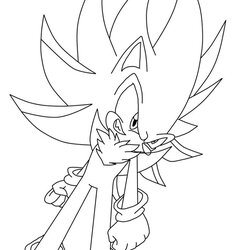 Outstanding Hyper Sonic The Hedgehog Coloring Pages Outline By