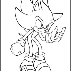 Magnificent Hyper Sonic The Hedgehog Coloring Pages Super Metal Print Printable Color Template Sketch By