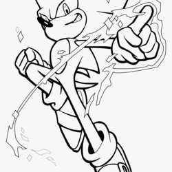 Sonic Coloring Pages Super Drawing Black And White