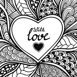 Champion Valentines Day Coloring Pages For Adults Best Kids Paisley Difficult Stress With Love