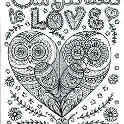 Superb Get This Love Coloring Pages For Adults Free Owl Owls Fit