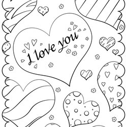 Worthy Love You Coloring Pages For Adults At Free Valentine Printable Valentines Card Cards Drawing Color