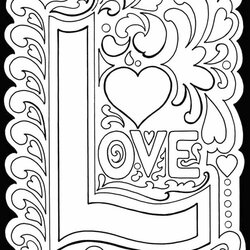 Fine Get This Adults Printable Love Coloring Pages Print