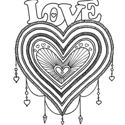 Printable Adult Coloring Pages Of Love Hope Peace Dreams Happiness Page