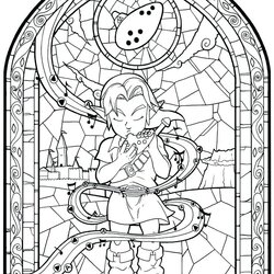 Eminent Coloring Pages At Free Printable Legend Wind Sheets Glass Stained Ocarina Drawing Google Breaker