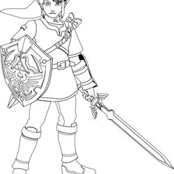 Splendid Legend Of Coloring Pages At Free Printable Link Princess Sword Skyward Drawing Colouring Color Line