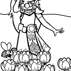 Printable Coloring Pages For Kids Princess Nintendo Legend Characters Link Color Print Drawings