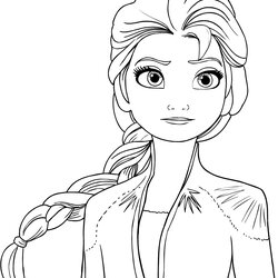 Superior Elsa From Frozen Coloring Page Disney Print Walt Animation Copyright