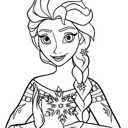 Splendid Free Elsa Coloring Pages Printable Sheets Frozen Princess Disney Halloween Choose Board