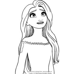 Exceptional Elsa From Frozen Coloring Page In Disney Princess Zs