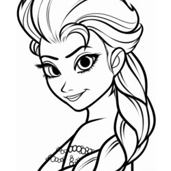 Excellent Elsa From Frozen Disney Coloring Pages Printable Print Book File Prints