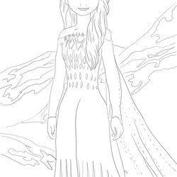 Sterling Elsa Coloring Pages Frozen Scaled