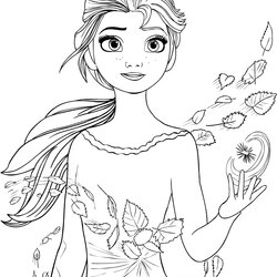 Matchless Elsa From Frozen Coloring Page Disney Print Walt Animation Copyright