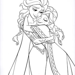 Magnificent Elsa Princess Coloring Pages At Free Download Disney Princesses Baby Sheets Frozen Anna Printable