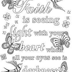 Splendid Get This Printable Adult Coloring Pages Quotes Faith In Darkness Adults Light Positive Seeing When