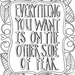 The Highest Quality Everything You Want Floral Coloring Page Quotes Fear