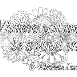 Relax Yourself With Our Inspiring Quote Coloring Pages Proverbs Quotes Good Whatever Adult Color Adults