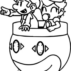 Champion Daisy Mario Coloring Pages Free Download