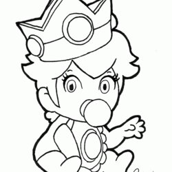 Worthy Mario Princess Daisy Coloring Pages Free And