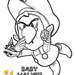 The Highest Standard View Super Mario Luigi Coloring Pages